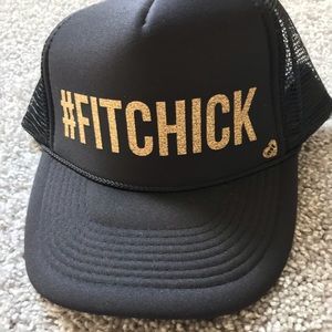 Mother Trucker Hat Fitchick gold glitter New
